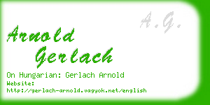 arnold gerlach business card